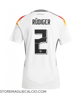 Germania Antonio Rudiger #2 Maglia Gara Casa Repliche Europei 2024 Donna